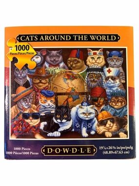 Dowdle "Cats Around the World" 1000-Piece Jigsaw Puzzle - Multicolor
